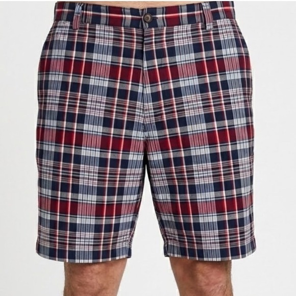 Chaps Other - CHAPS Preppy Plaid Shorts Men 42 Blue Red White Classic Fit Cotton Summer‎